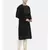 Mayank Modi Silk Black Embroidered Kurta Set