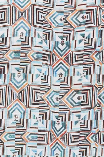 Mayank Modi Aqua Blue Printed Kurta Set