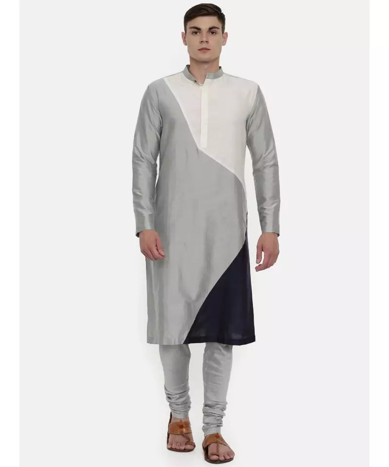 Mayank Modi The Trio Cotton Silk Kurta Set