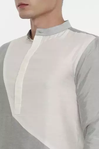 Mayank Modi The Trio Cotton Silk Kurta Set