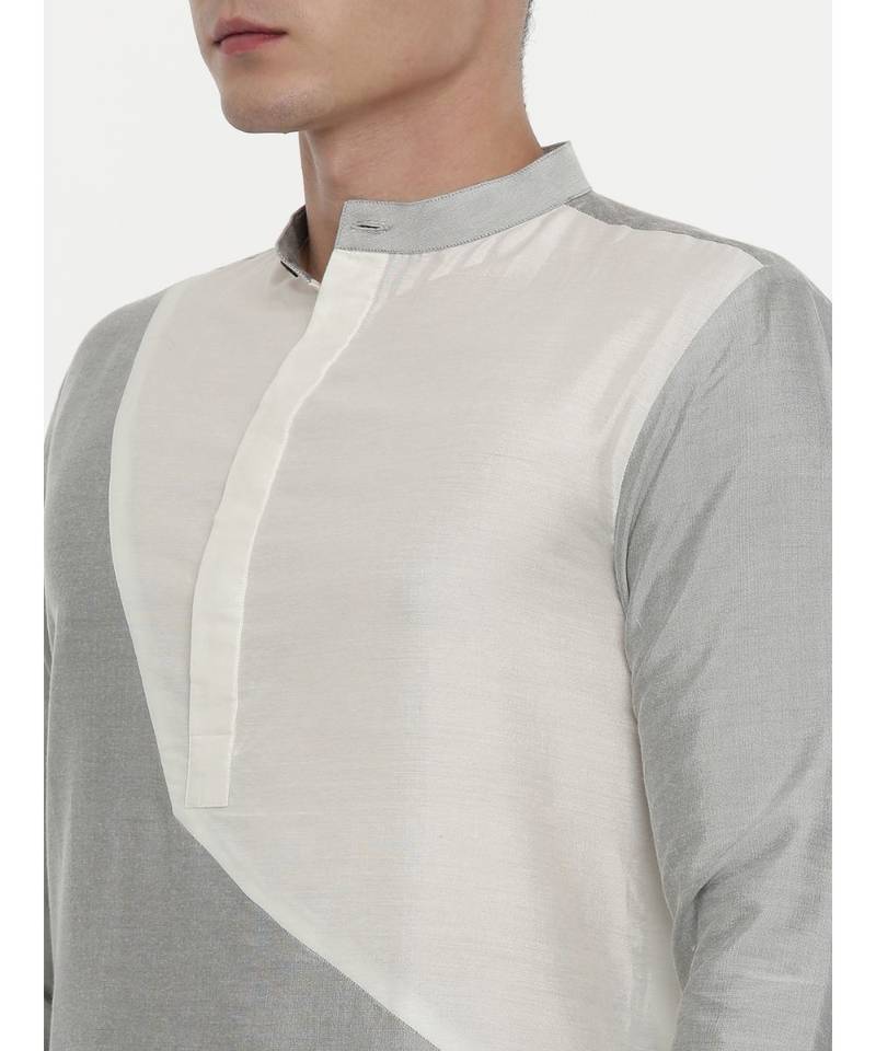 Mayank Modi The Trio Cotton Silk Kurta Set