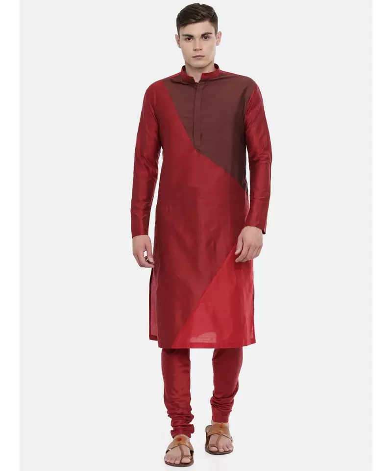 Mayank Modi The Trio Cotton Silk Kurta Set