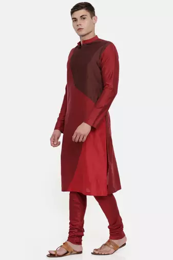 Mayank Modi The Trio Cotton Silk Kurta Set