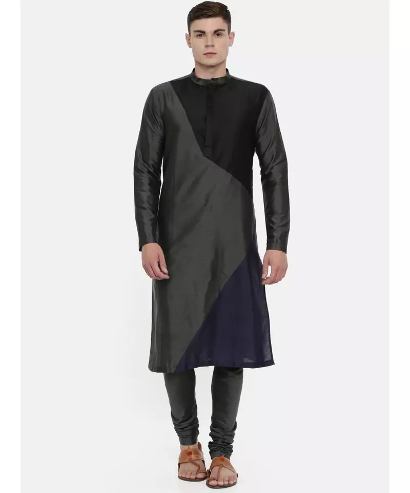 Mayank Modi The Trio Cotton Silk Kurta Set