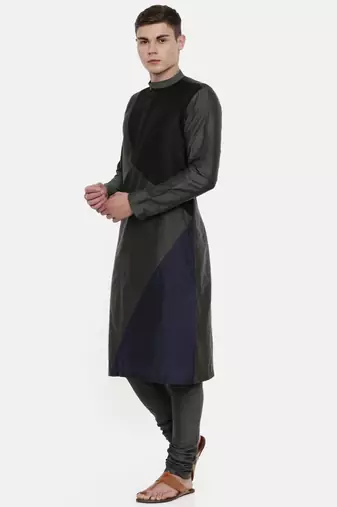 Mayank Modi The Trio Cotton Silk Kurta Set