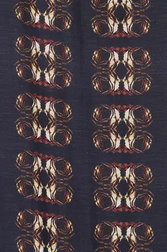 Mayank Modi Retro Printed Blk/Brn Kurta