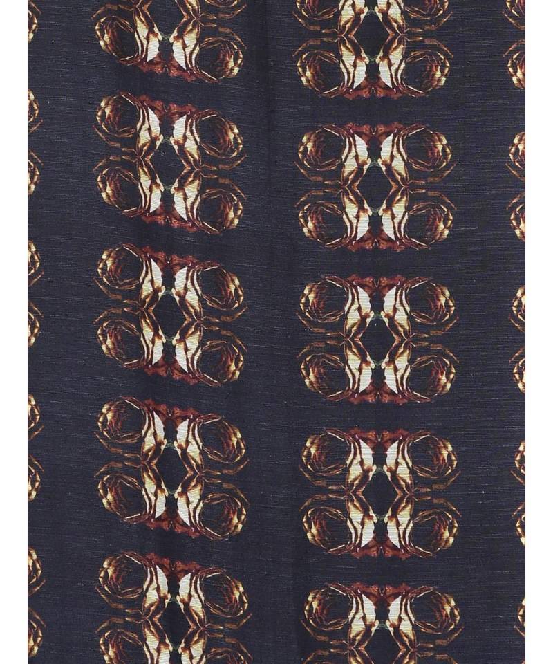 Mayank Modi Retro Printed Blk/Brn Kurta