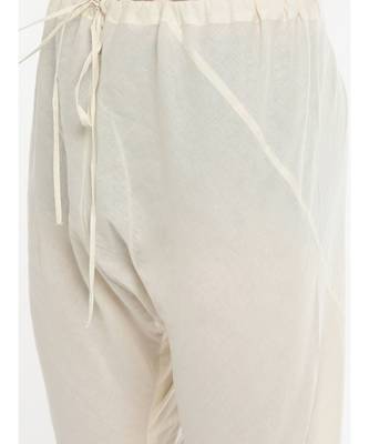 Mayank Modi Cream Cotton Embroidered Kurta 5