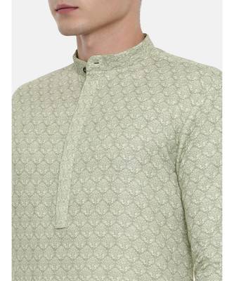 Mayank Modi Linen Green Printed Kurta 2