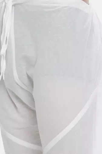 Mayank Modi Beige Linen Embroidered Kurta