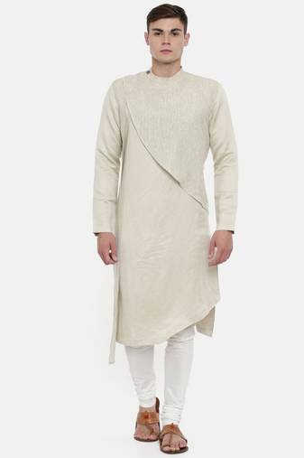 Mayank Modi Linen Shimmer detail Kurta