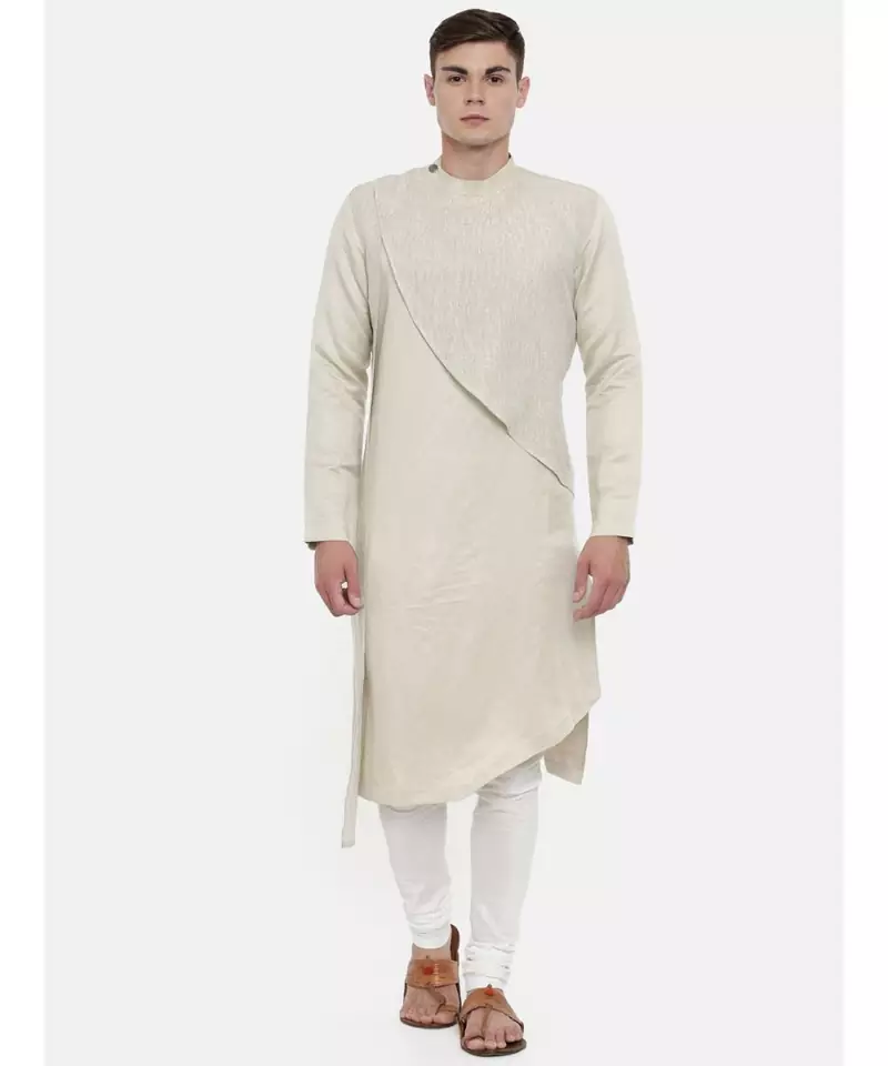 Mayank Modi Linen Shimmer detail Kurta