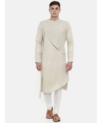 Mayank Modi Linen Shimmer detail Kurta 1