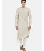 Mayank Modi Linen Shimmer detail Kurta