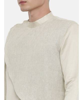 Mayank Modi Linen Shimmer detail Kurta 3