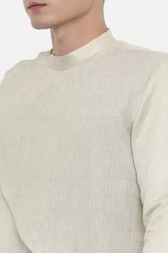 Mayank Modi Linen Shimmer detail Kurta