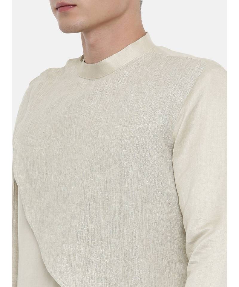 Mayank Modi Linen Shimmer detail Kurta