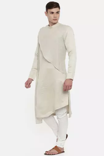 Mayank Modi Linen Shimmer detail Kurta