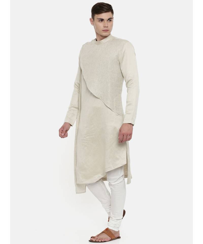 Mayank Modi Linen Shimmer detail Kurta