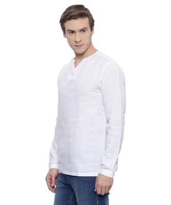 Mayank Modi White Linen Short Kurta 2