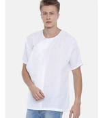 Mayank Modi Linen White Short Kurta