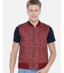 Mayank Modi Printed Zipper Bomber Jacket