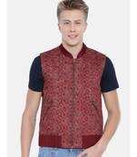 Mayank Modi Printed Zipper Bomber Jacket