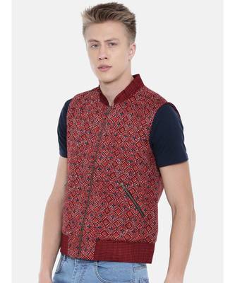 Mayank Modi Printed Zipper Bomber Jacket 3