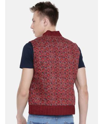 Mayank Modi Printed Zipper Bomber Jacket 4