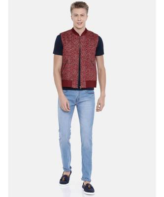Mayank Modi Printed Zipper Bomber Jacket 5