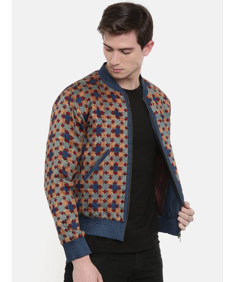 Mayank Modi Indian Print Bomber Jacket