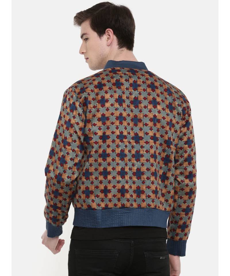 Mayank Modi Indian Print Bomber Jacket