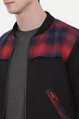 Mayank Modi Retro Chex Bomber Jacket
