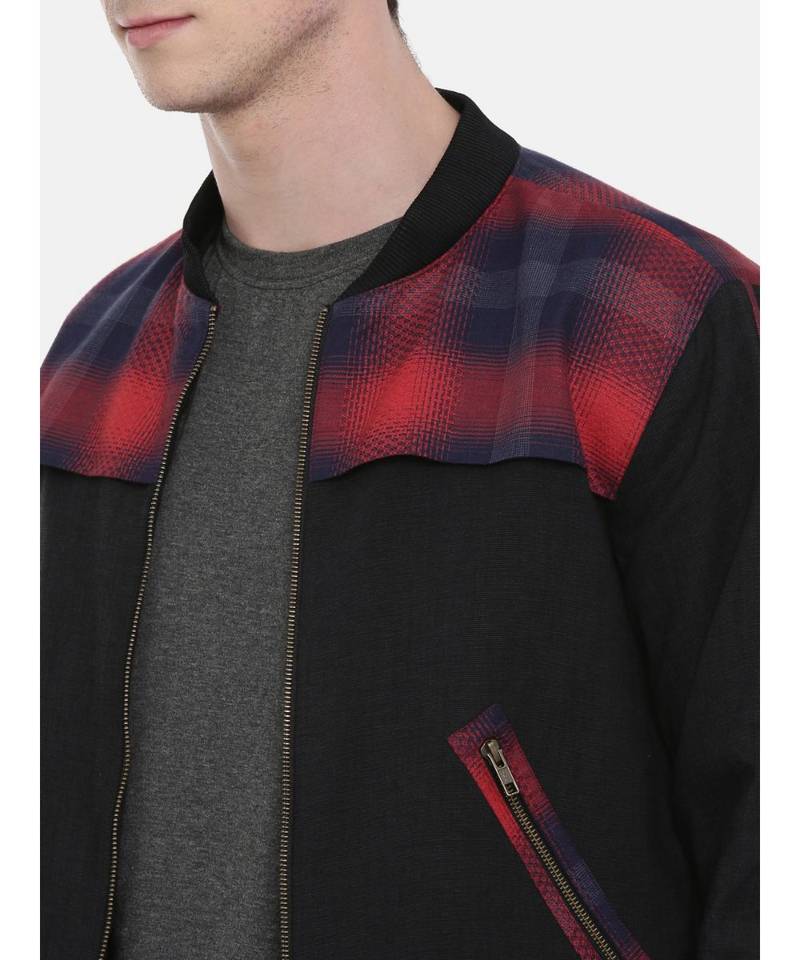 Mayank Modi Retro Chex Bomber Jacket