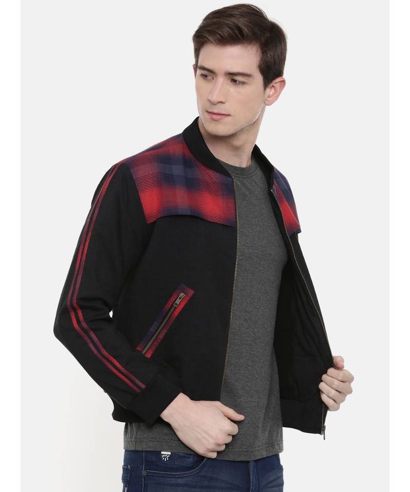 Mayank Modi Retro Chex Bomber Jacket