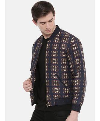 Mayank Modi Classic Linen  Bomber Jacket 3