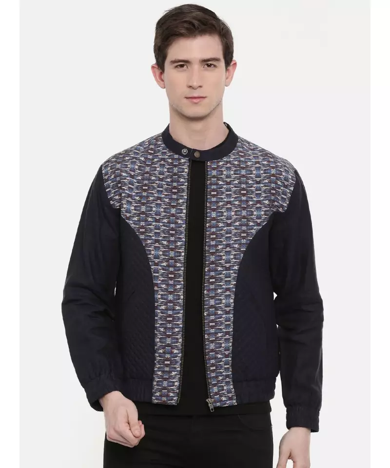 Mayank Modi Quilted Retro Bumber Jacket