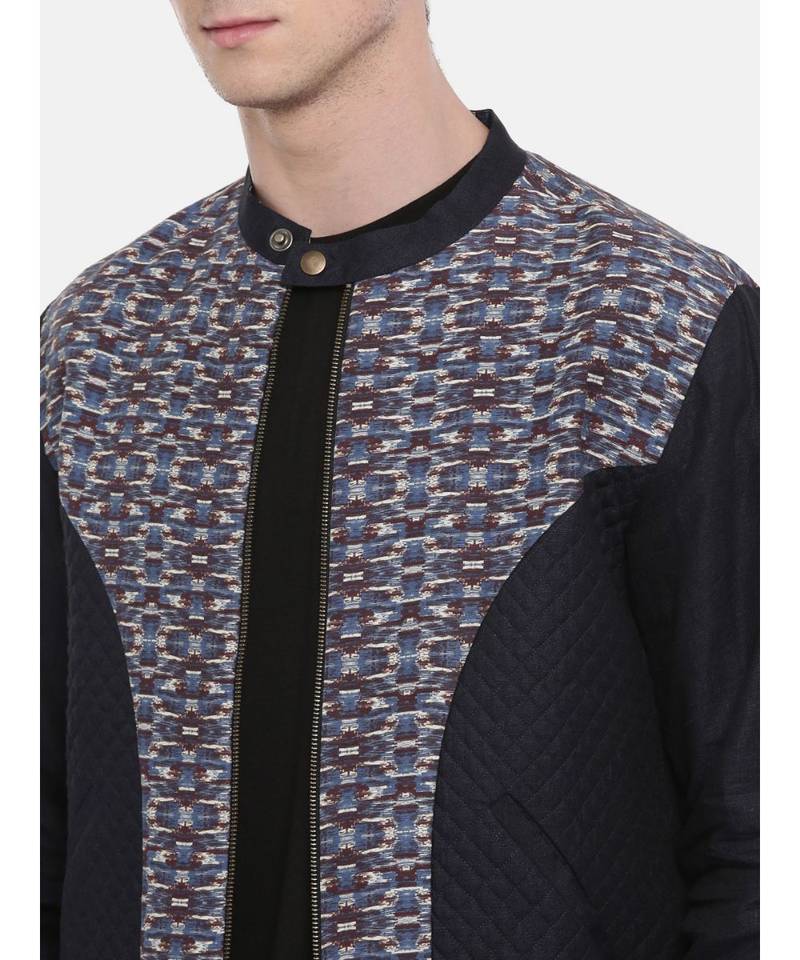 Mayank Modi Quilted Retro Bumber Jacket