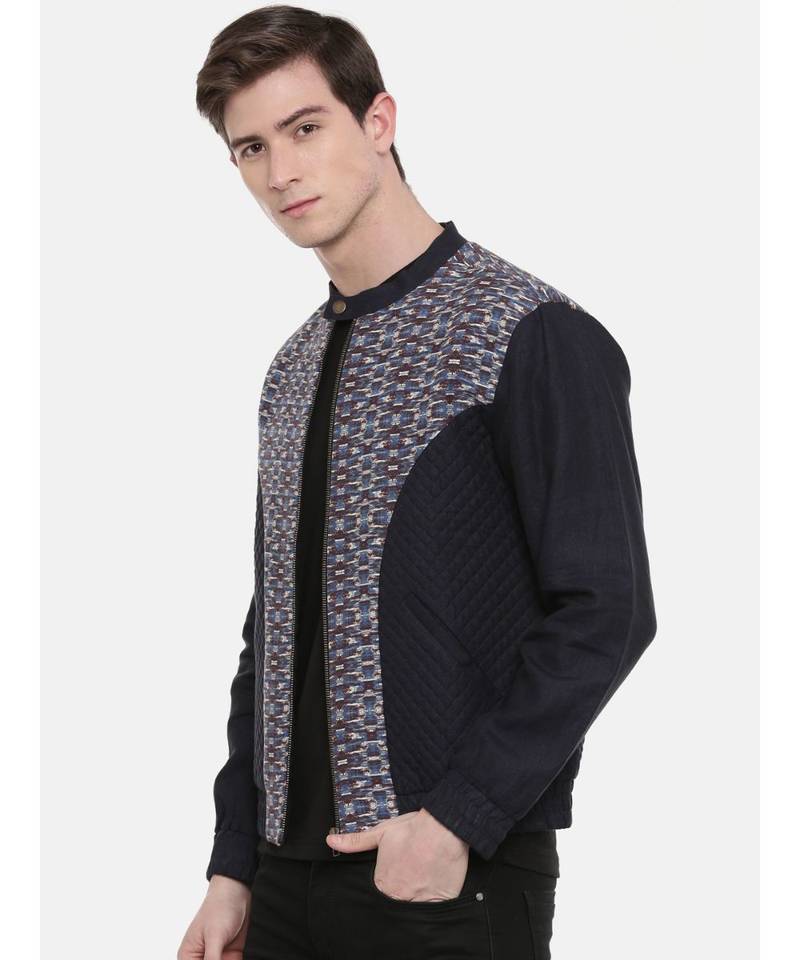 Mayank Modi Quilted Retro Bumber Jacket