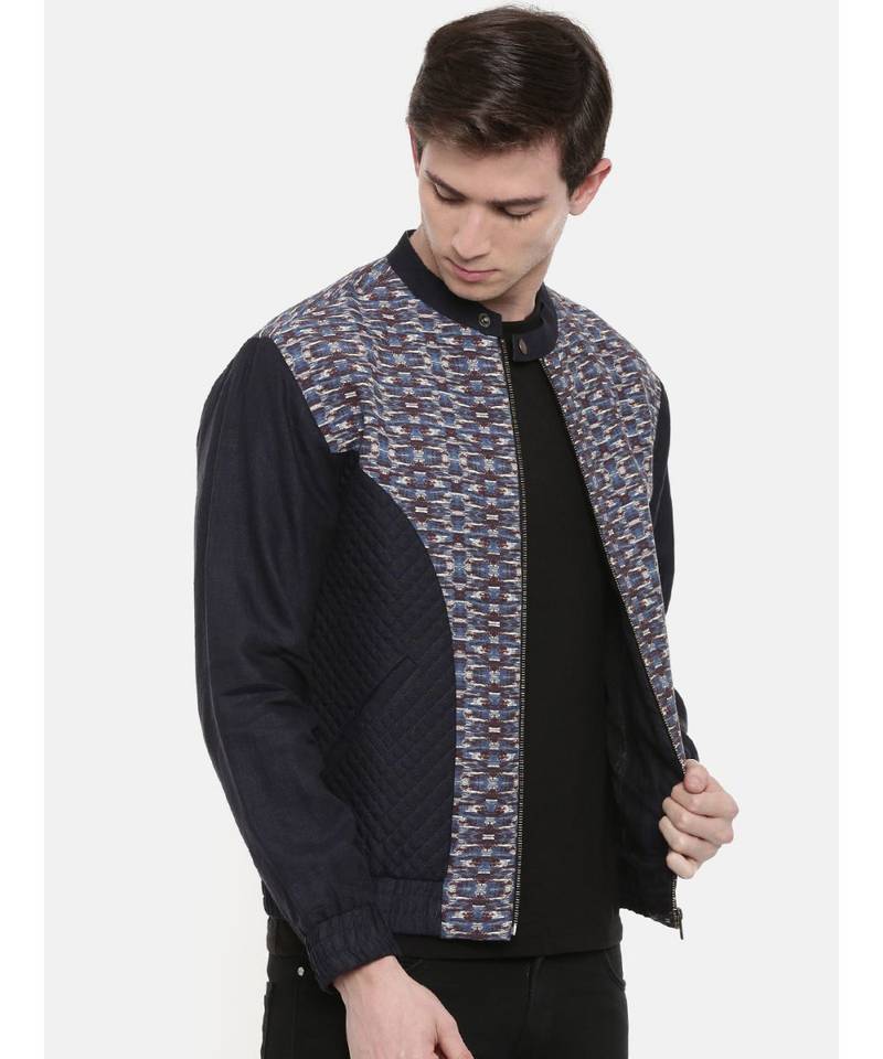 Mayank Modi Quilted Retro Bumber Jacket