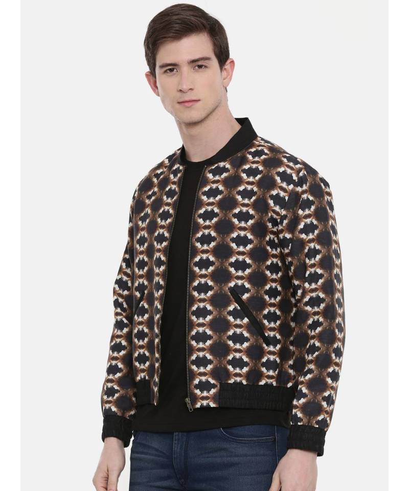 Mayank Modi Retro Linen  Bomber Jacket