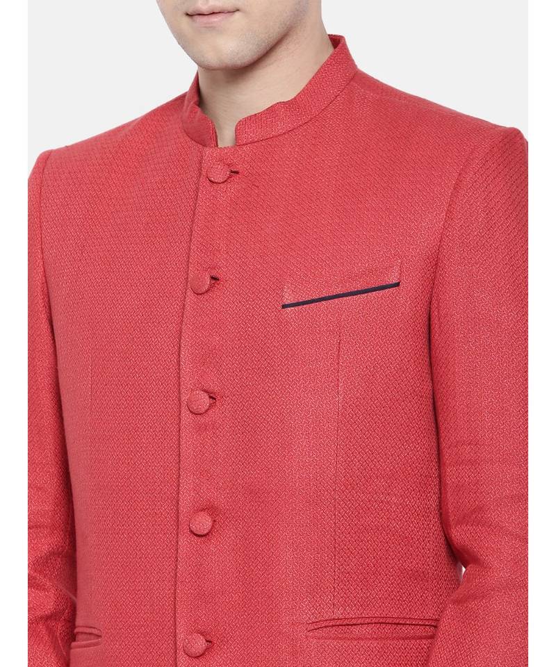 Mayank Modi Linen Jaquard Classic Bandhgala