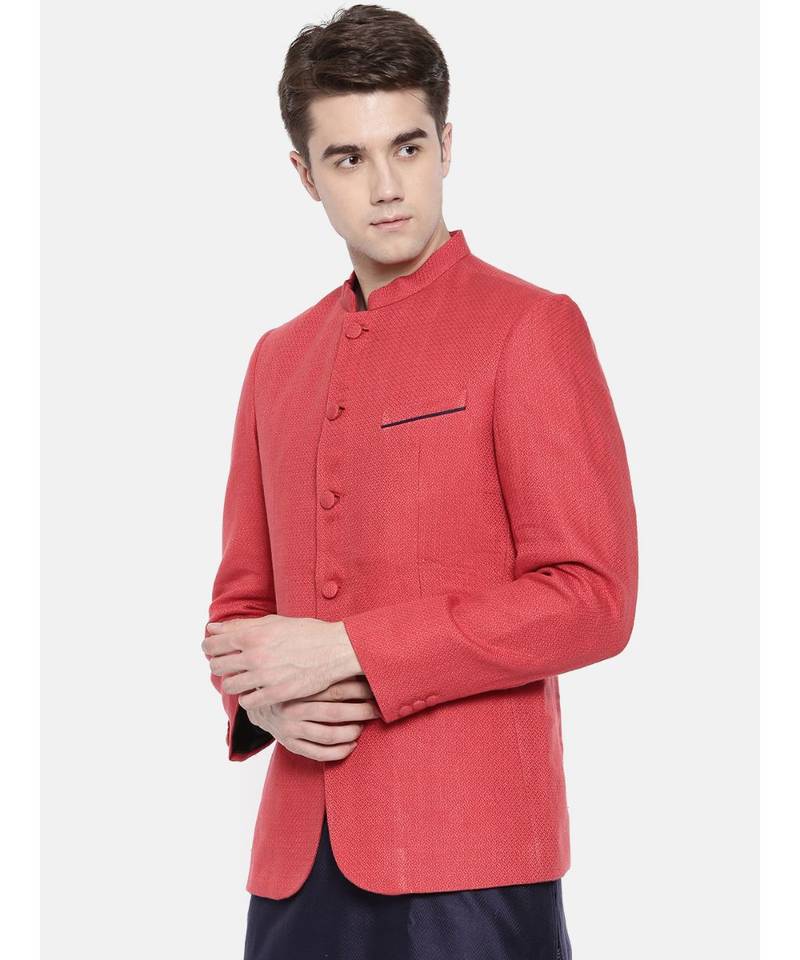 Mayank Modi Linen Jaquard Classic Bandhgala