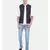 Mayank Modi Deep Purple Short Linen Open Jacket