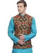 Mayank Modi Printed Chanderi Modi Jacket