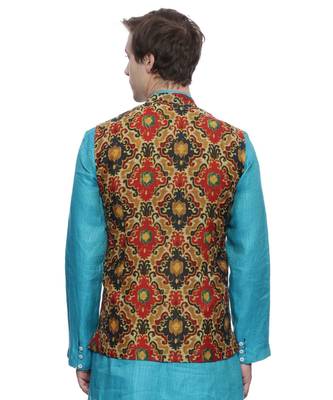 Mayank Modi Printed Chanderi Modi Jacket 4