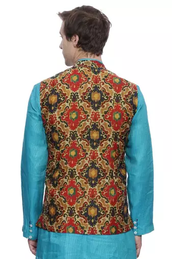 Mayank Modi Printed Chanderi Modi Jacket