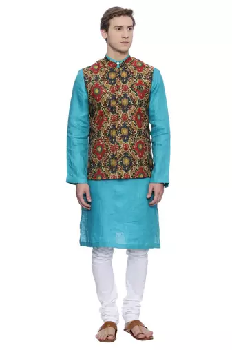 Mayank Modi Printed Chanderi Modi Jacket