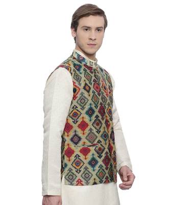 Mayank Modi Printed Chanderi Modi Jacket 3