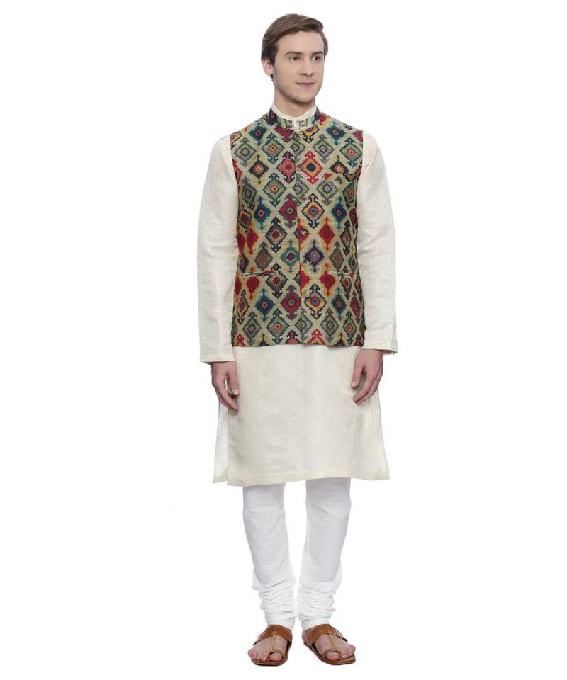 Mayank Modi Printed Chanderi Modi Jacket